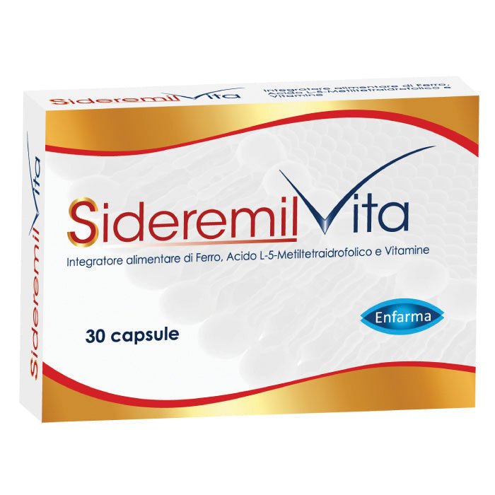 Sideremil Vita 30 cápsulas suplemento multivitamínico de hierro