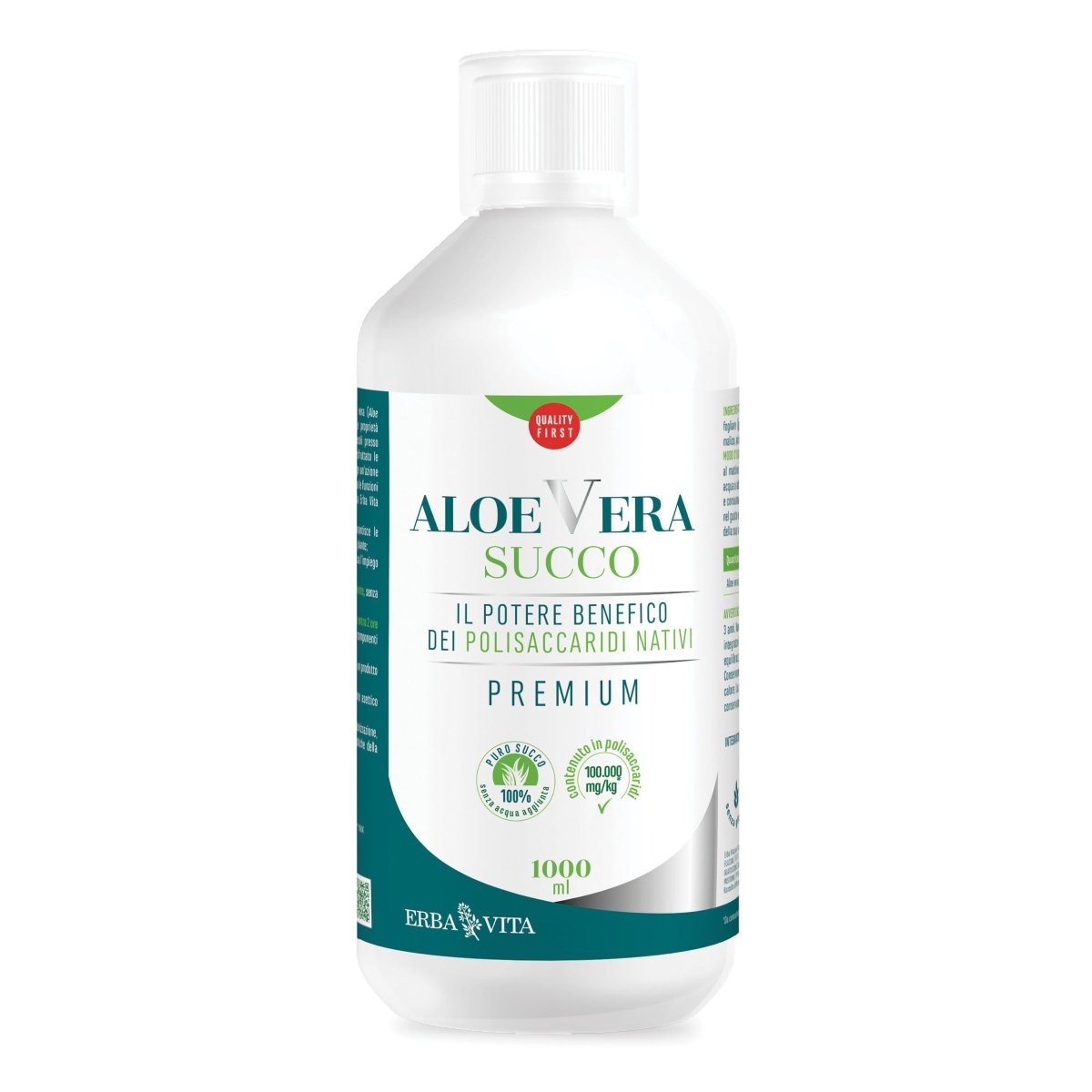 Aloe Vera succo Premium 1000 ml intestino e digestione