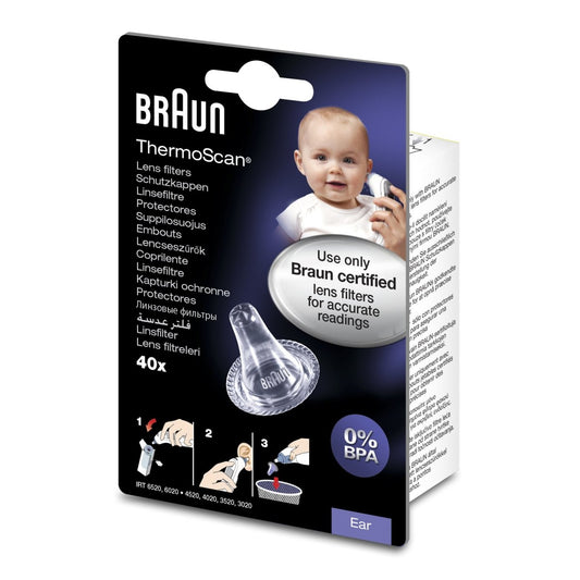 Braun Hygienekappen für ThermoScan Thermometer 40 Stück