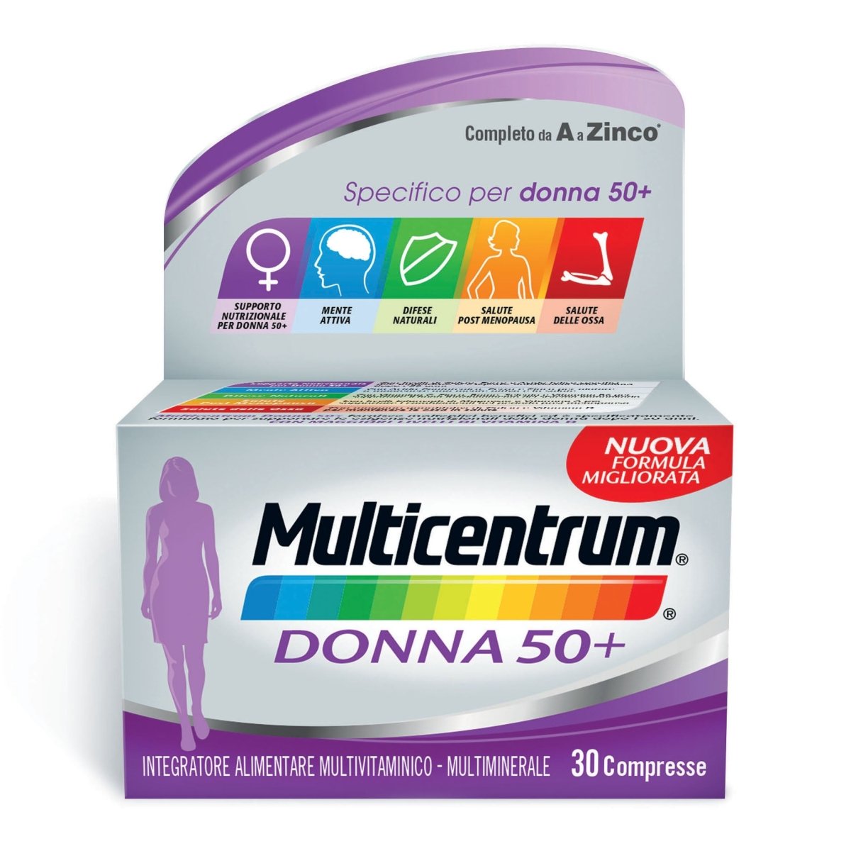 Multicentrum Donna 50+ 30 comprimés multivitaminés pour femme