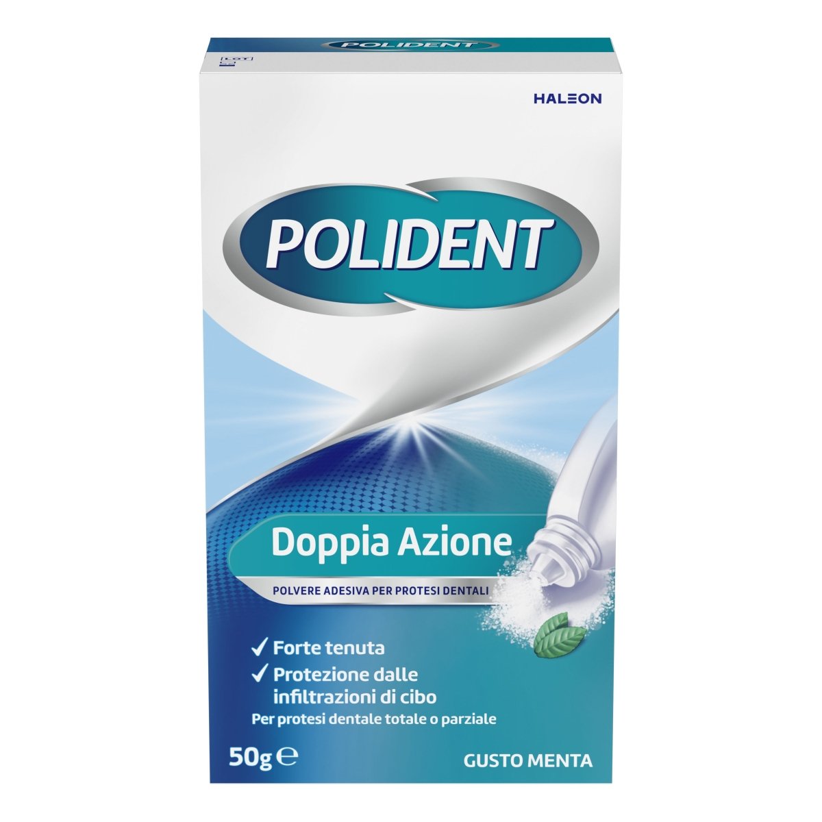 Poudre adhésive menthe Polident 50g