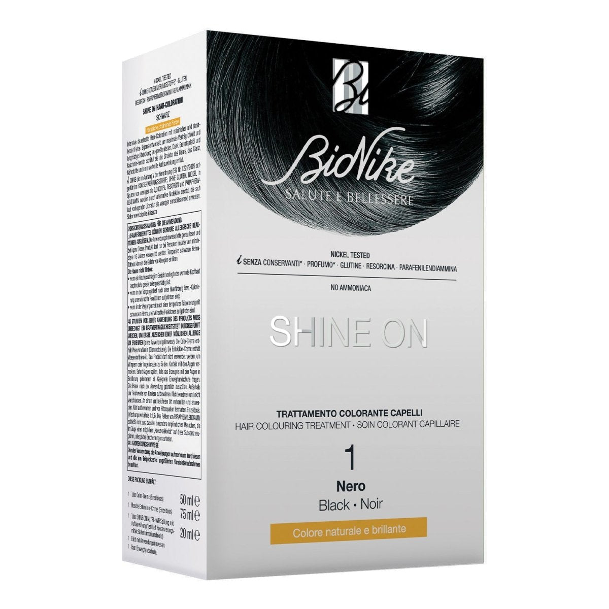 Bionike Shine On schwarze Haarfarbe, 1 Packung