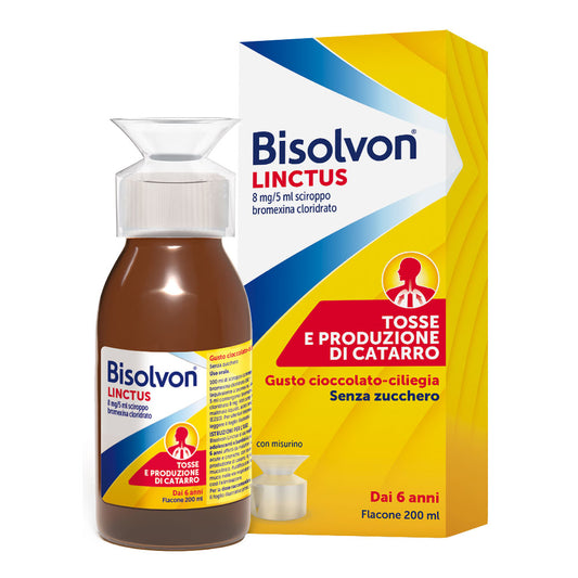 Bisolvon Linctus Sirop 8 mg/5 ml Aromă de ciocolată și cireșe 200 ml