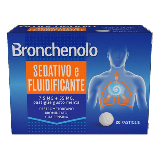 Beruhigendes und verflüssigendes Bronchenol 7,5 mg + 55 mg 20 Tabletten mit Minzgeschmack