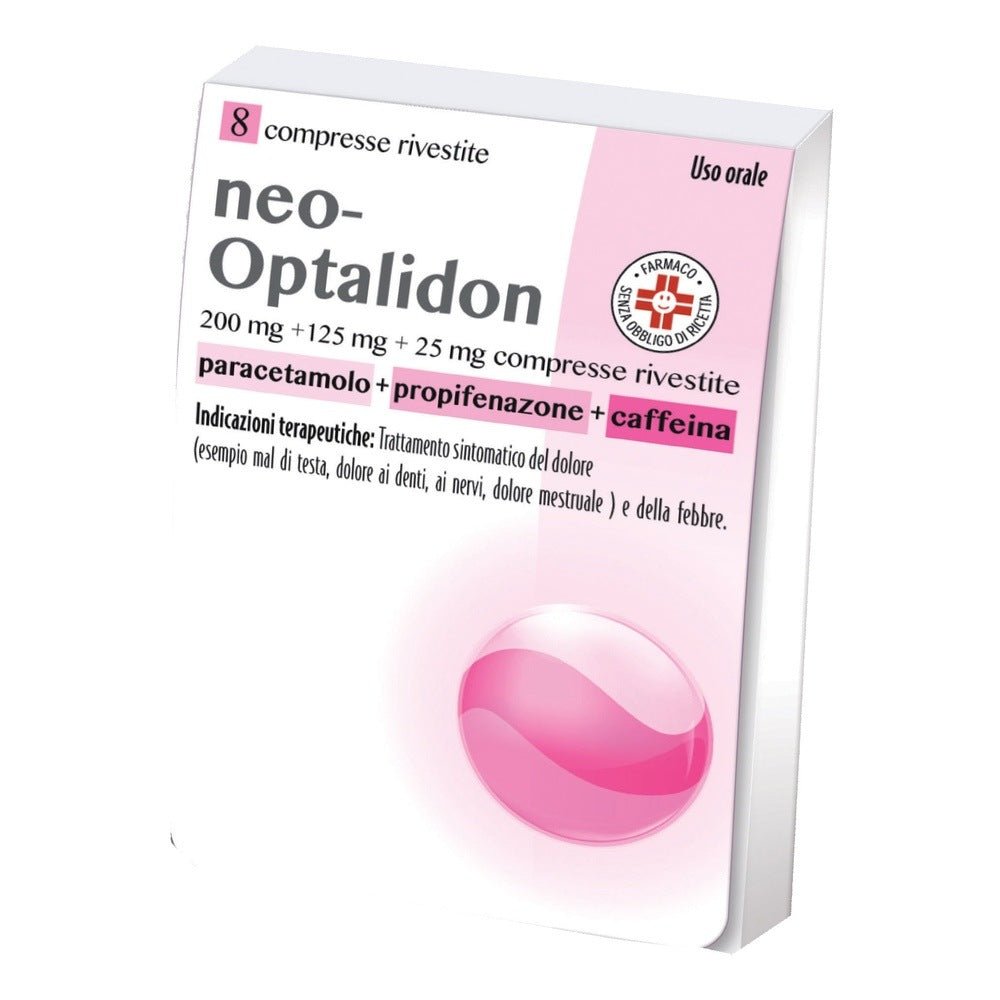 NeoOptalidon 200 mg + 125 mg + 25 mg 8 überzogene Tabletten