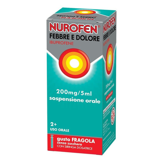 Nurofen Fieber und Schmerzen 200 mg/5 ml Suspension zum Einnehmen Erdbeergeschmack ohne Zucker 100 ml