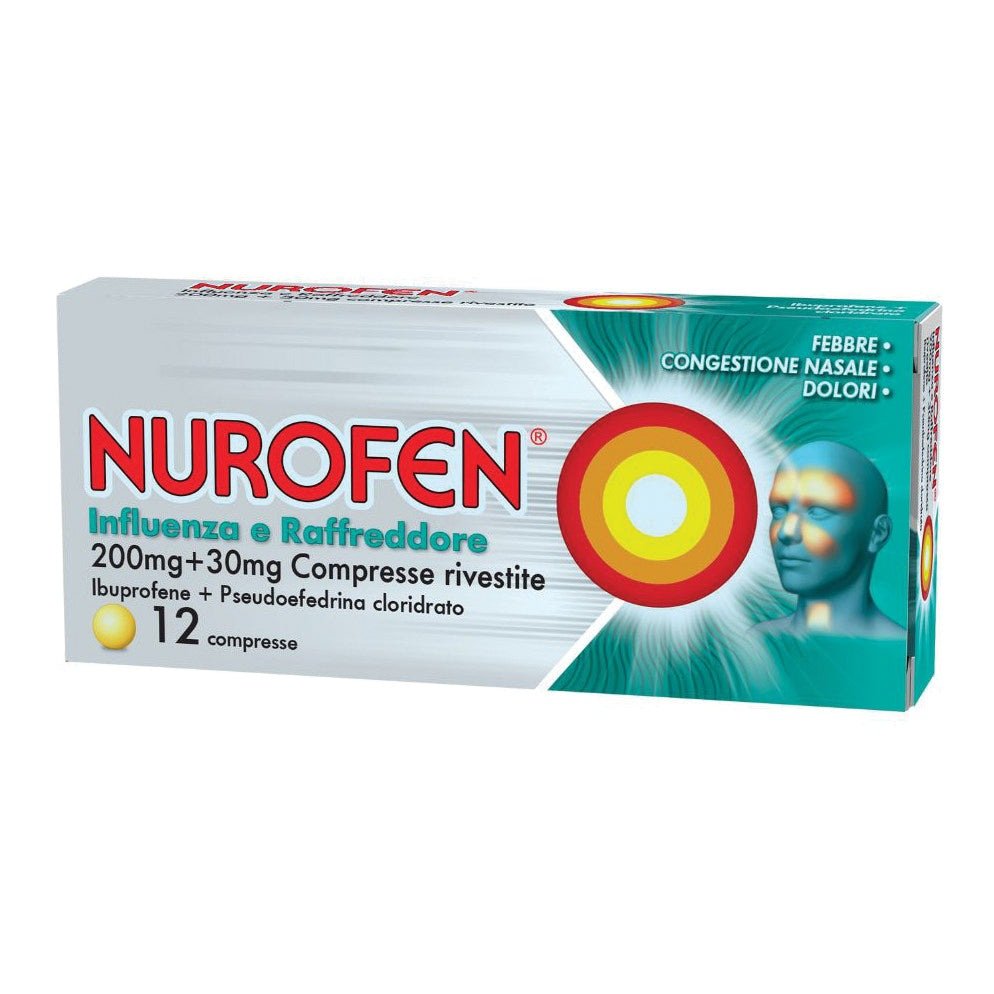 Nurofen Grippe und Erkältung 200 mg + 30 mg 12 überzogene Tabletten