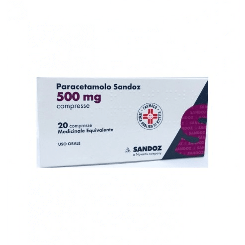 Paracetamol Sandoz 500mg 20 comprimidos