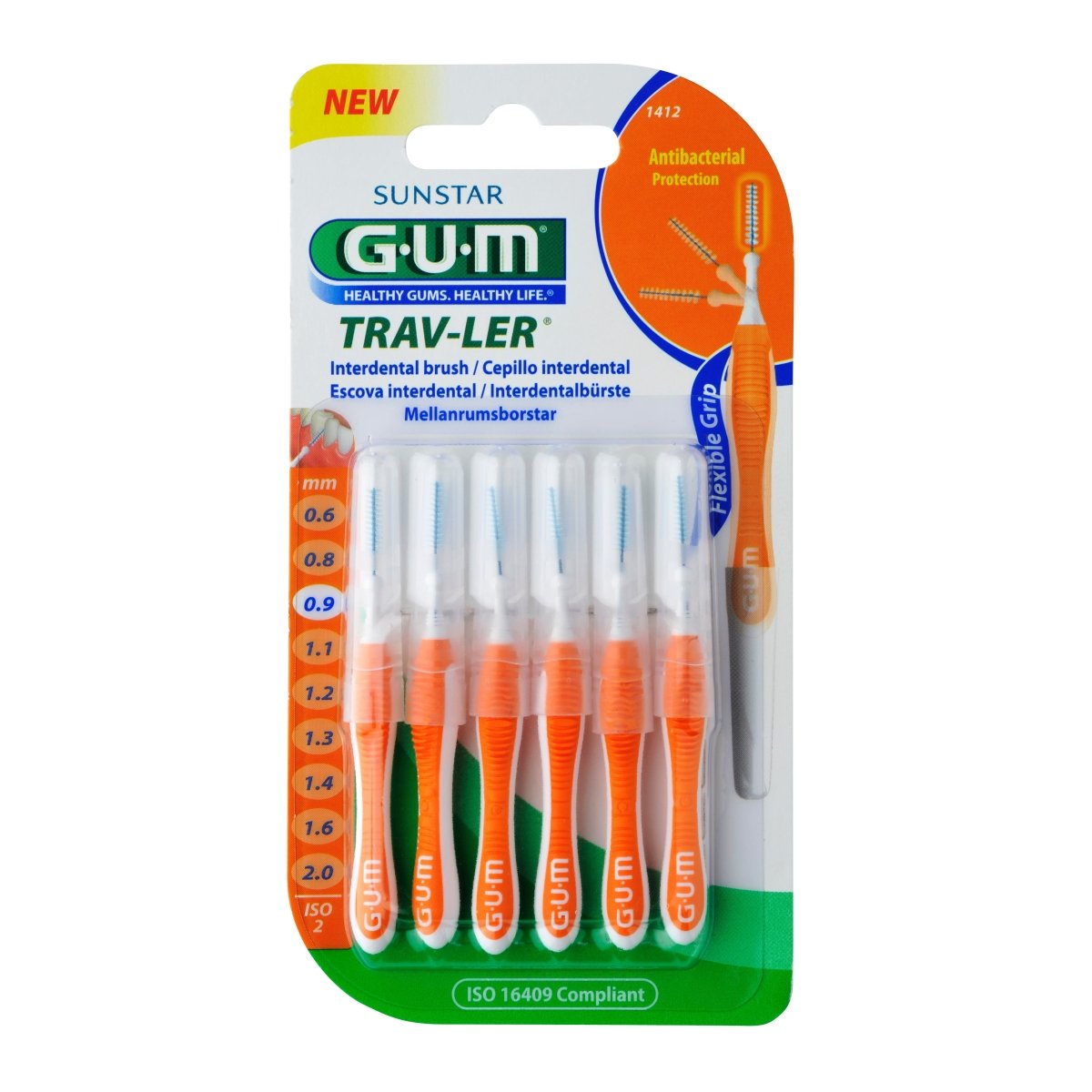 GUM Trav-Ler Interdentalbürste 0,9 mm 6 Stück