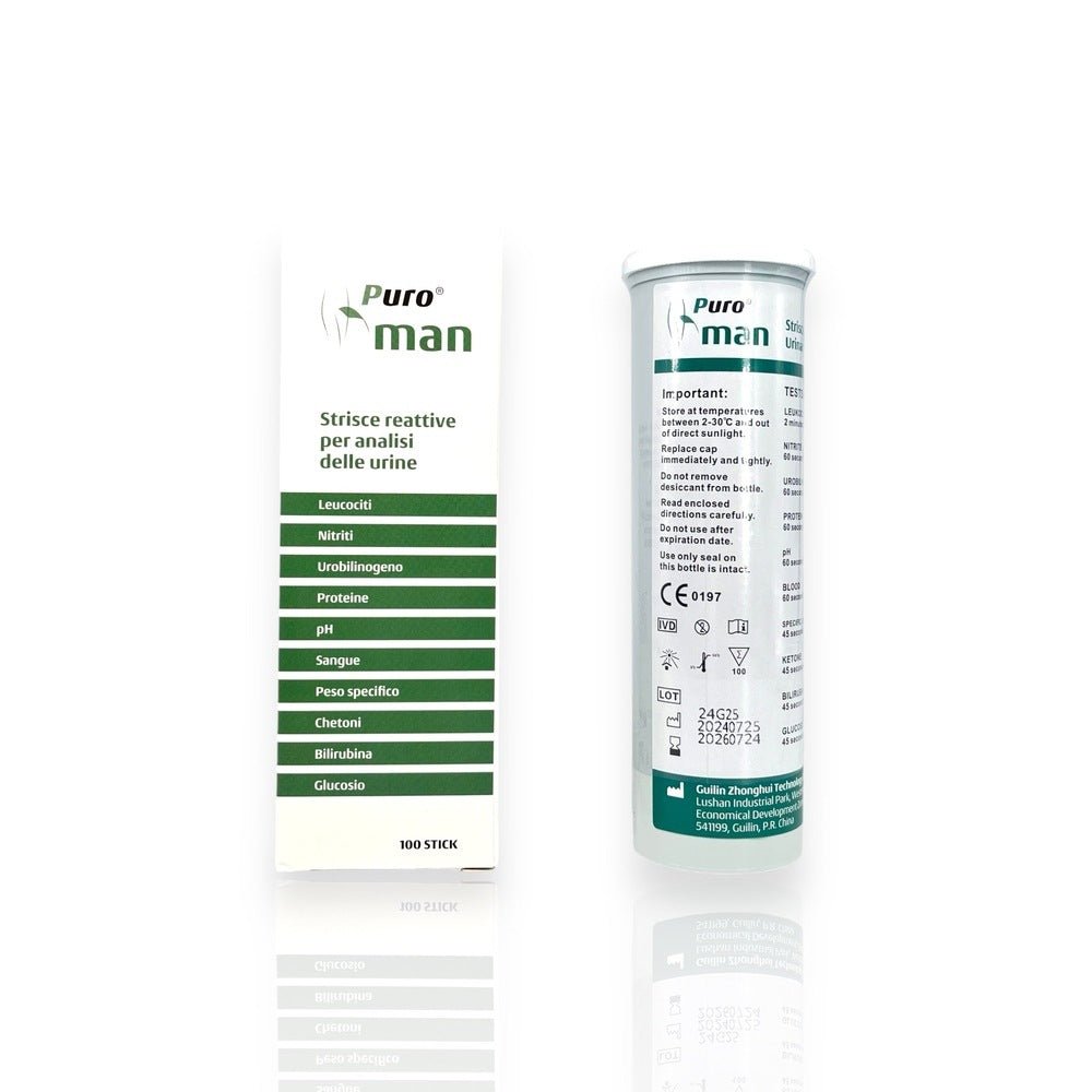 Puroman Teststreifen zur Urinanalyse, 100 Stäbchen