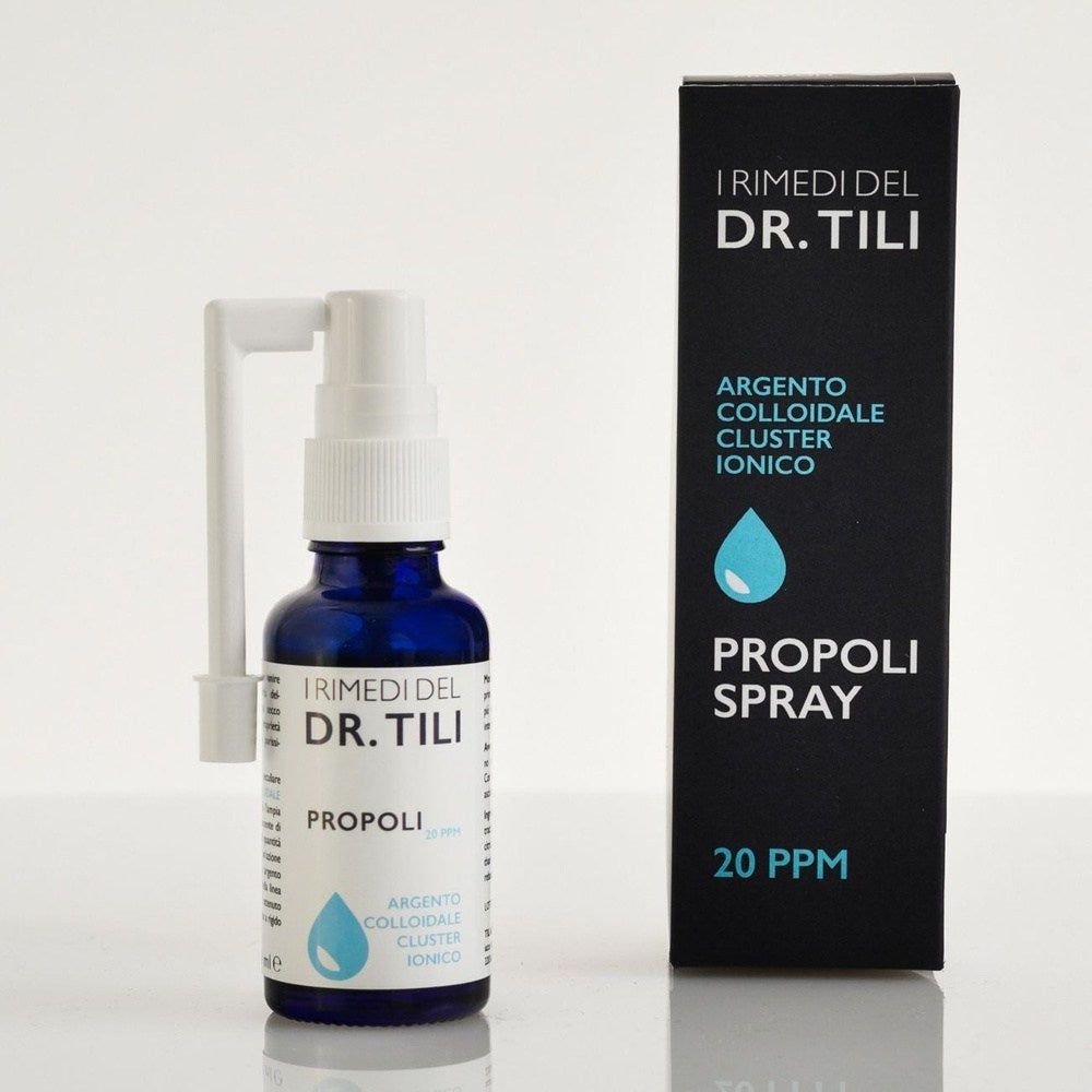 Argento Colloidale Puro 20 ppm e Propoli Spray 30ml Dr.Tili