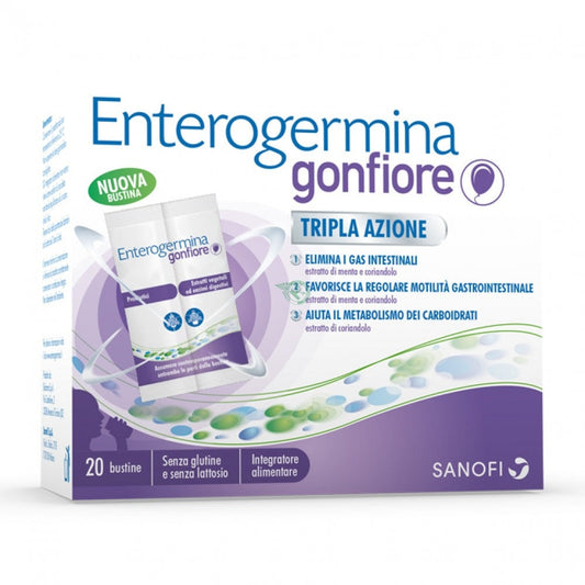 Enterogermina Gonfiore Probiotici 10 Bustine Bipartite